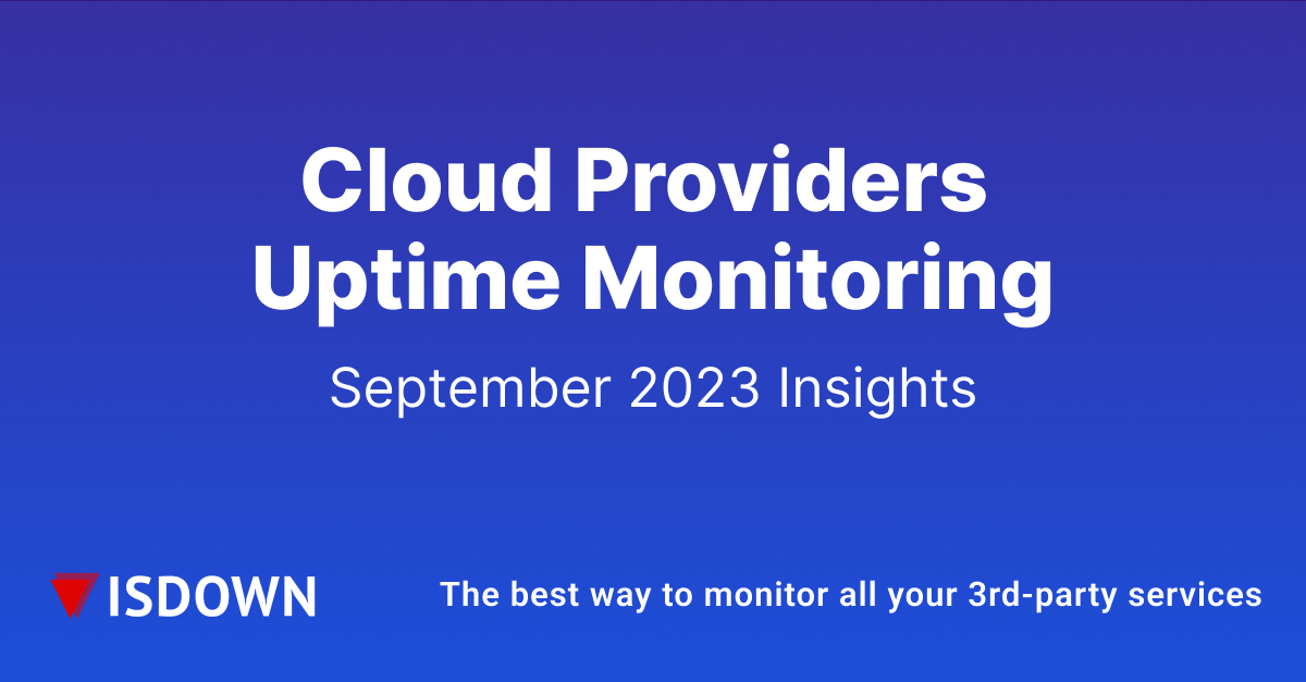 Cloud Provider Uptime Monitoring: September 2023 Insights