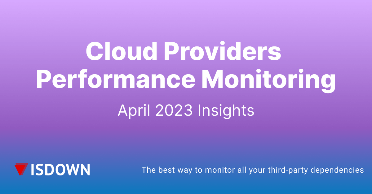 Cloud Provider Performance Monitoring: April 2023 Insights